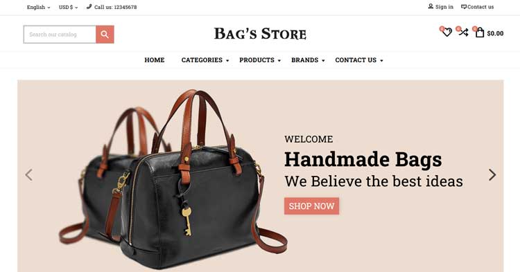 Download Bag Shop Fashion Prestashop Theme Now!