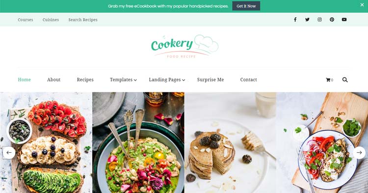Download Cookery Food Blog WordPress Theme Now!
