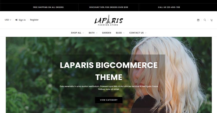 Download LaParis Stencil BigCommerce Theme Now!