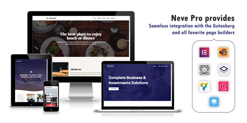 Neve Pro theme - Seamless Integration with Popular Page Builders