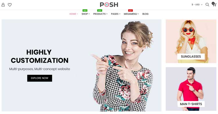 Download Posh Fashion Magento Theme Now!
